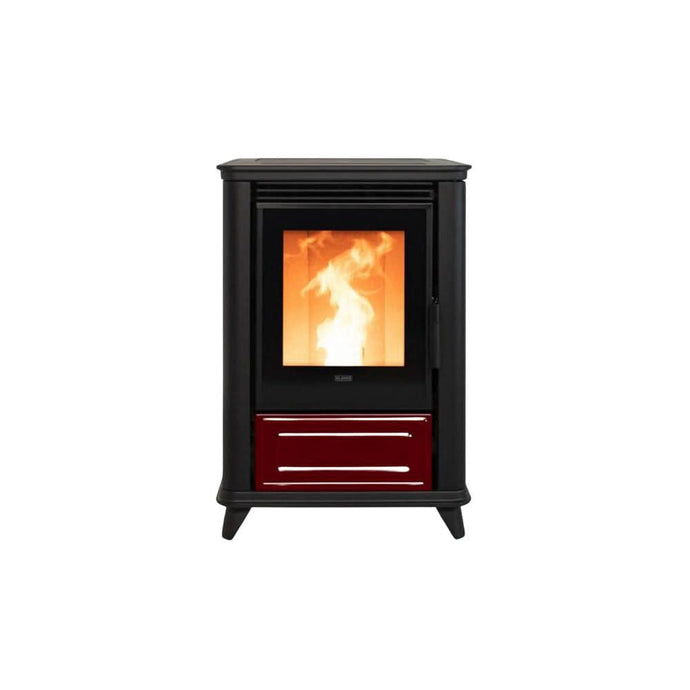 klover miss air wood pellet stove in bordeaux, 7.2kw