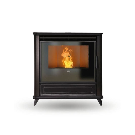 klover lady air wood pellet stove in moka, 10.7kw