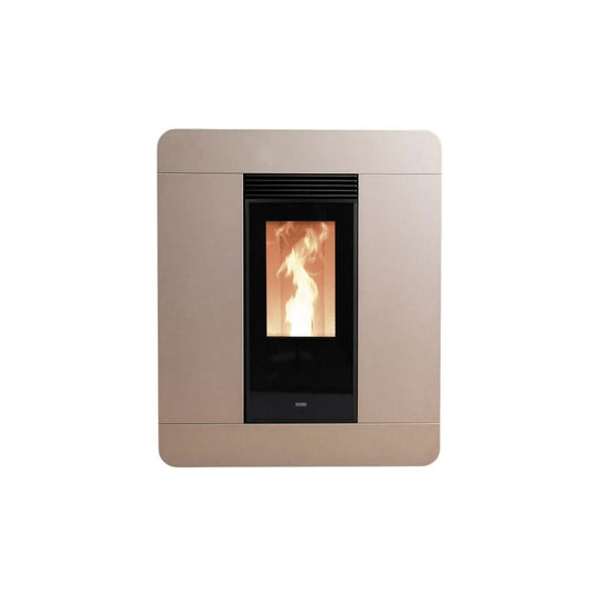 klover diva stone wood pellet stove in cream stone, 9.7kw