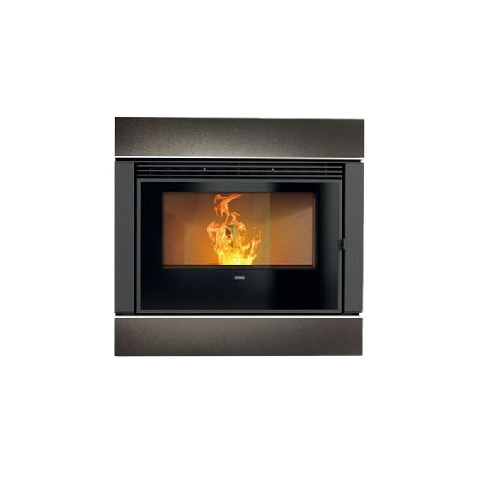 klover wave 90 insert wood pellet stove in bronze, 9kw