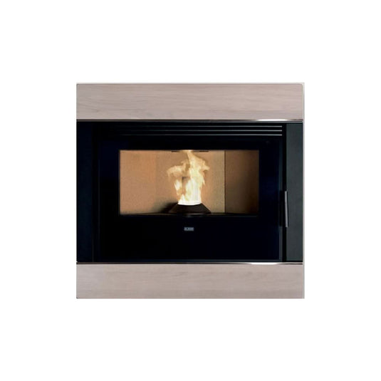klover wave 90 wood insert wood pellet stove in blanc, 9kw
