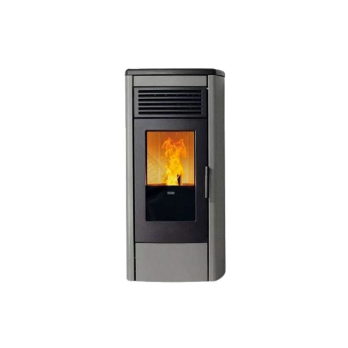 klover soft 80 wood pellet stove in grey, 8kw