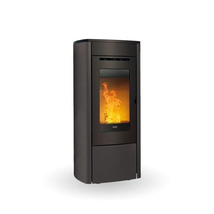 klover soft 100 wood pellet stove in matt black, 10.3kw