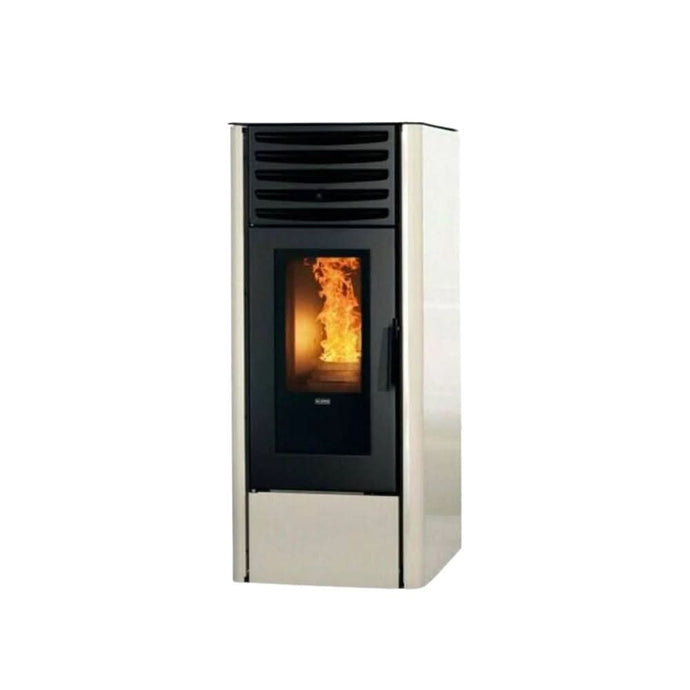 klover multi soft wood pellet stove in ivory, 10.3kw