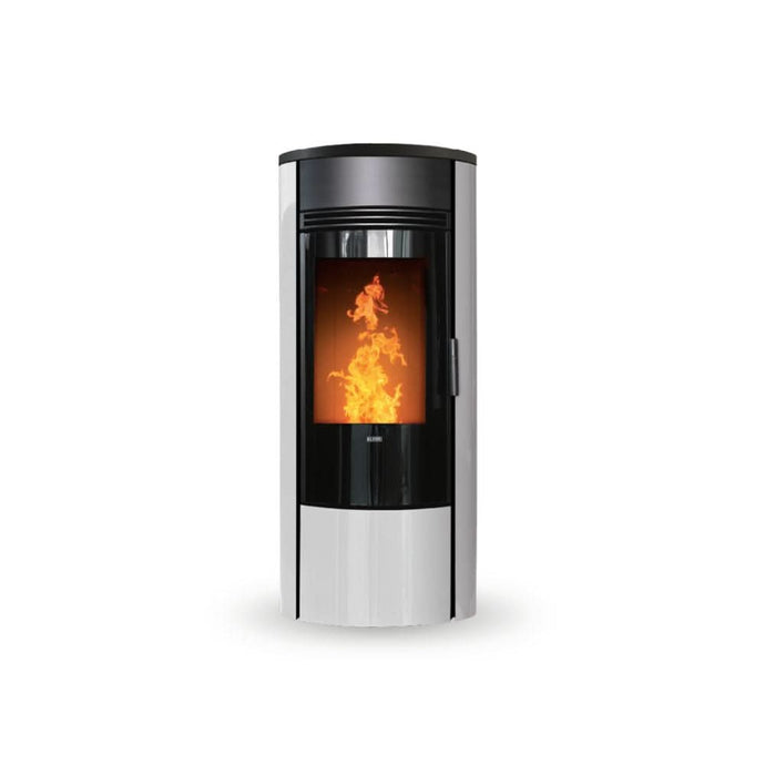 klover oblo wood pellet stove in grey, 8kw