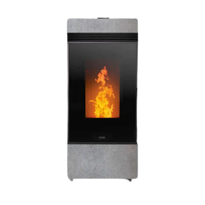 klover dama wood pellet stove in soap stone, 8kw