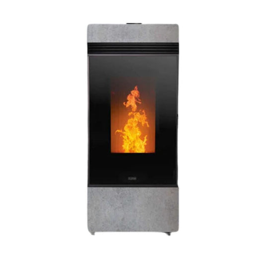 klover dama wood pellet stove in soap stone, 8kw