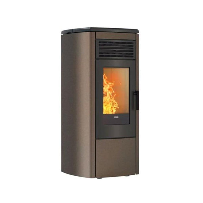 klover aura 80 multi air wood pellet stove in bronze, 8.5kw