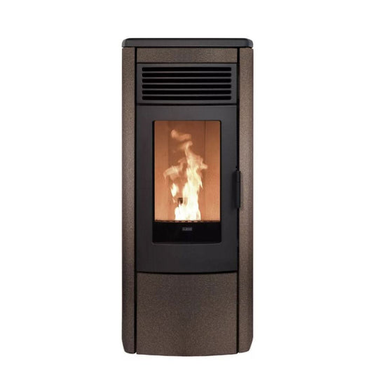 klover aura 100 multi air wood pellet stove in bronze, 10.3kw