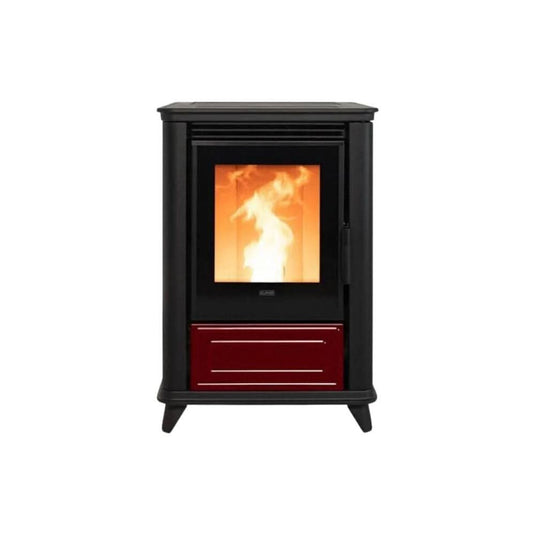 klover miss multi air wood pellet stove in bordeaux, 7.2kw