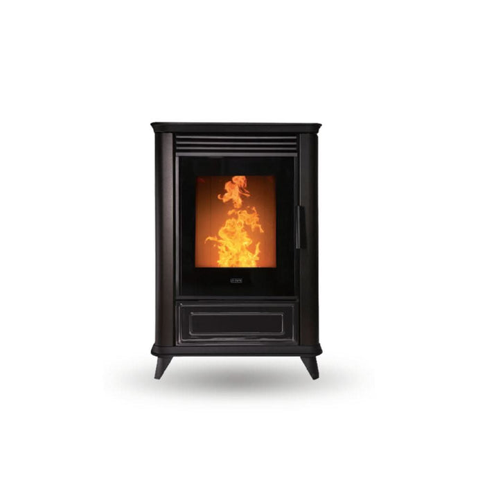 klover miss multi air wood pellet stove in matt black, 7.2kw