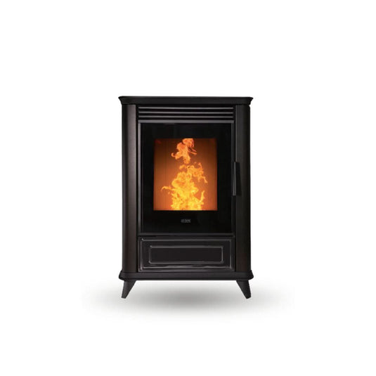 klover miss multi air wood pellet stove in matt black, 7.2kw