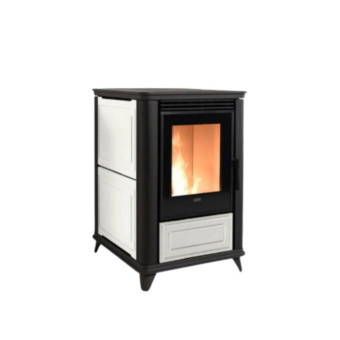 klover miss multi air wood pellet stove in ivory, 7.2kw