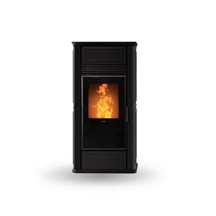 klover opera multi air wood pellet stove in matt black, 8.5kw
