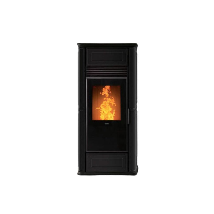 klover opera multi air wood pellet stove in moka, 8.5kw