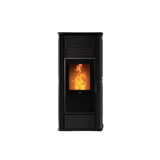 klover opera multi air wood pellet stove in moka, 8.5kw