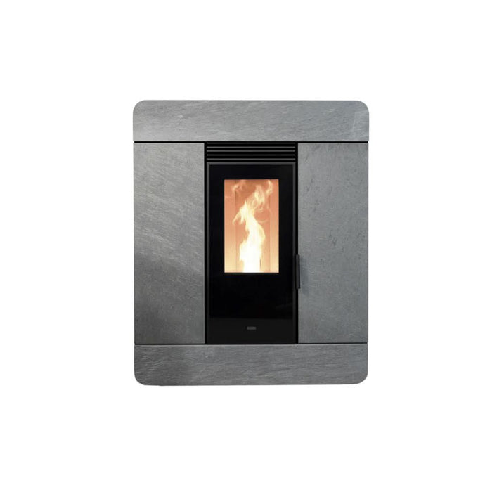 klover diva multi air wood pellet stove in soap stone, 9.7kw