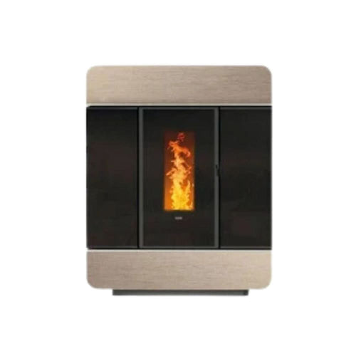 klover diva wood multi air wood pellet stove in blanc, 9.7kw