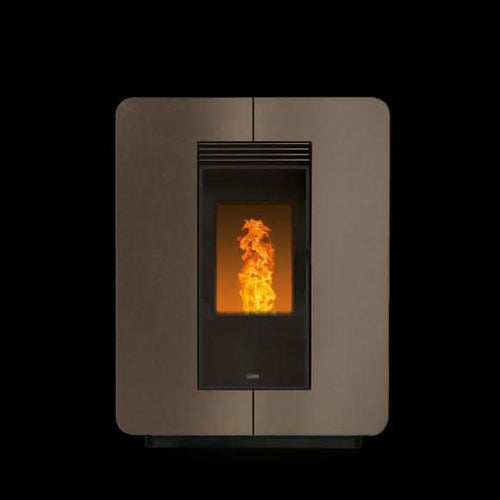 klover astra multi air wood pellet stove in bronze, 9.7kw