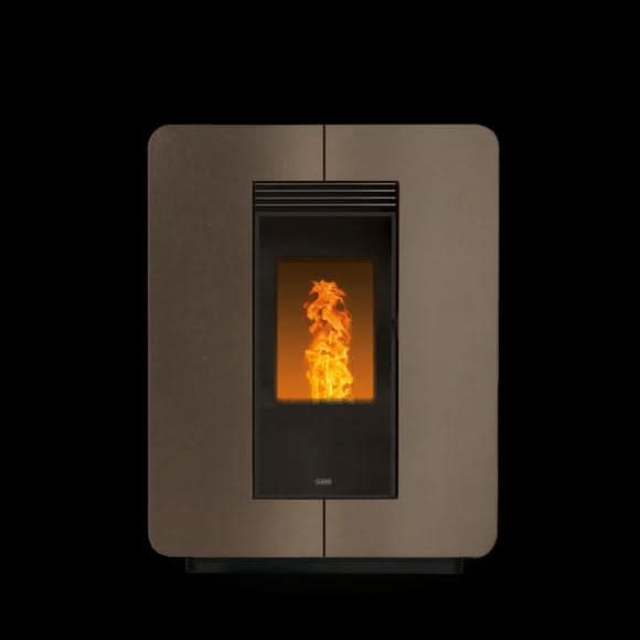 klover astra multi air wood pellet stove in bronze, 9.7kw