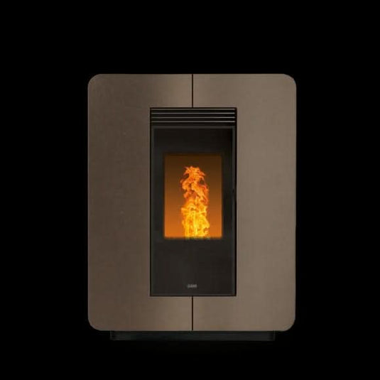 klover astra multi air wood pellet stove in bronze, 9.7kw
