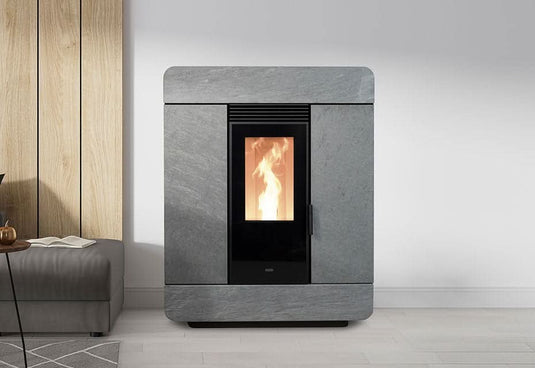 Klover Astra Multi Air Wood Pellet Stove | 9.7KW | Grey | KLATCG