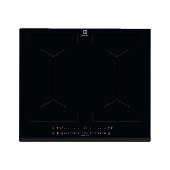 black glass induction hob