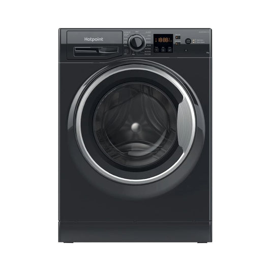 Hotpoint Washing Machine | 8KG | 1400 Spin | Black | NSWM 845C BS UK N