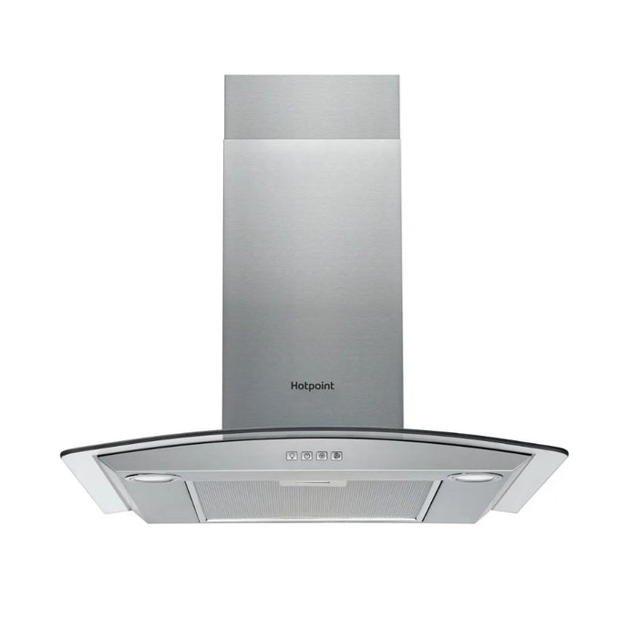 Hotpoint Curved Glass Hood | 60CM | Stainless Steel | PHGC6.4 FLMX