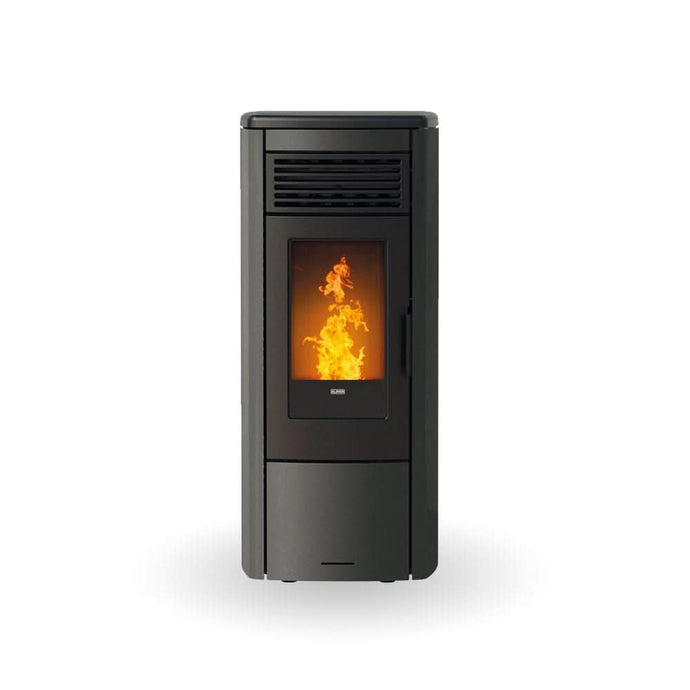 klover style 120 plus wood pellet boiler in matt black, 15.6kw