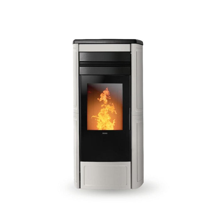 klover style 120 plus wood pellet boiler in ivory, 15.6kw