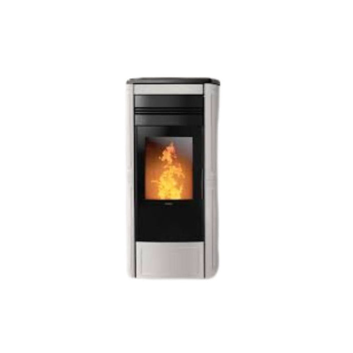 klover style 140 wood pellet boiler in grey, 17.7kw
