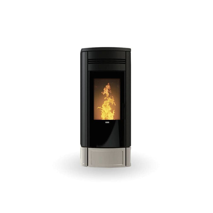 klover style 140 duo wood pellet boiler in ivory, 17.7kw