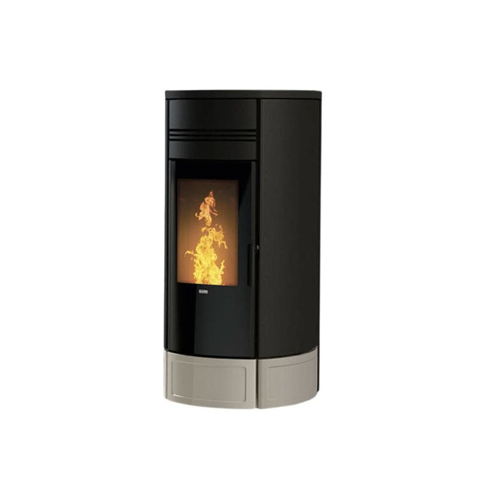klover style 180 duo wood pellet boiler in matt black, 23.4kw