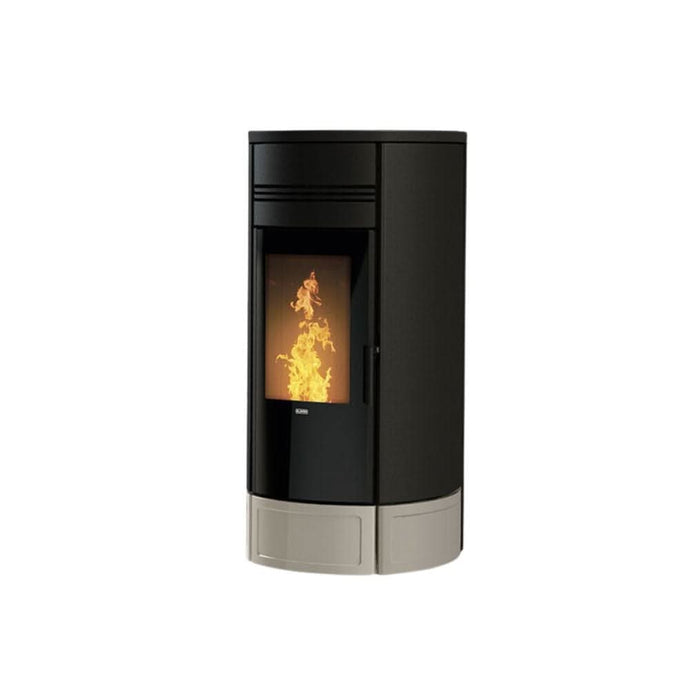 klover style 180 duo wood pellet boiler in ivory, 23.4kw