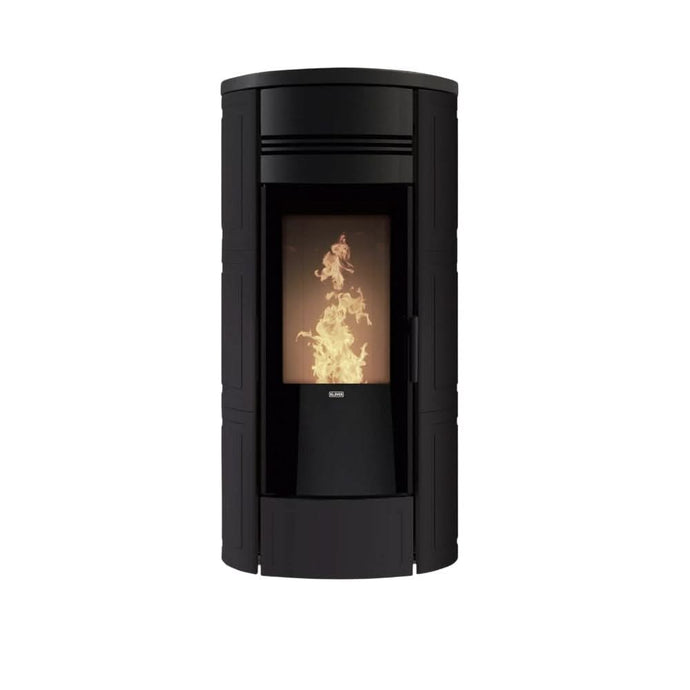 klover style 180 plus wood pellet boiler in matt black, 23.4kw