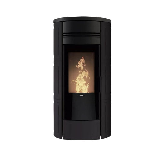 klover style 180 plus wood pellet boiler in matt black, 23.4kw