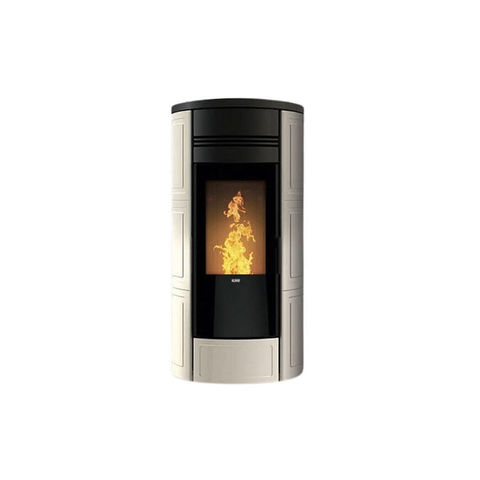 klover style 180 plus wood pellet stove in ivory, 23.4kw