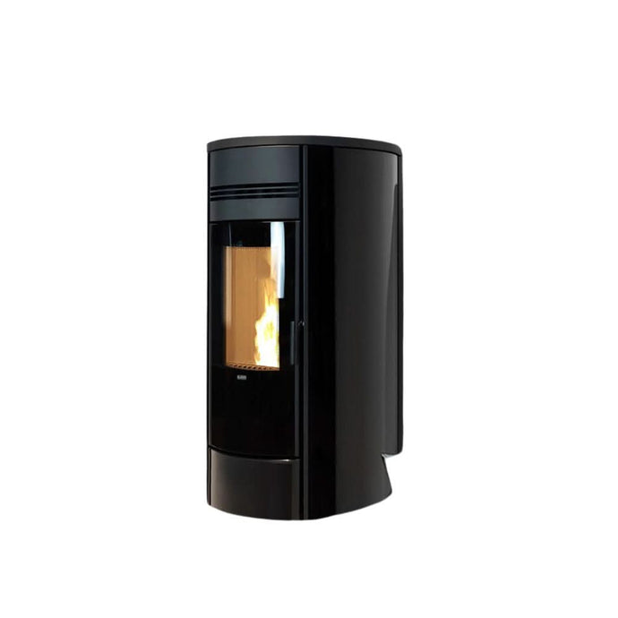 klover style 220 plus wood pellet boiler in matt black, 28.4kw