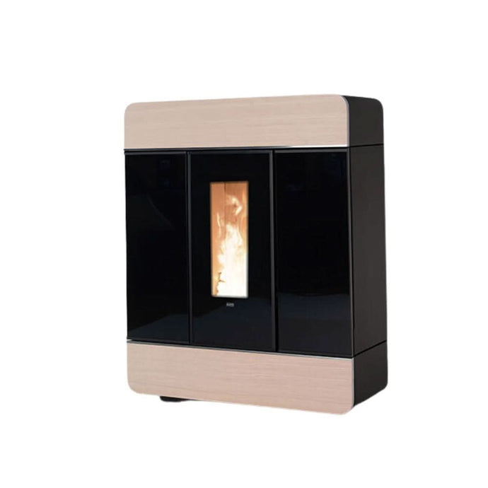 klover diva slim wood pellet boiler in blanc, 19.8kw