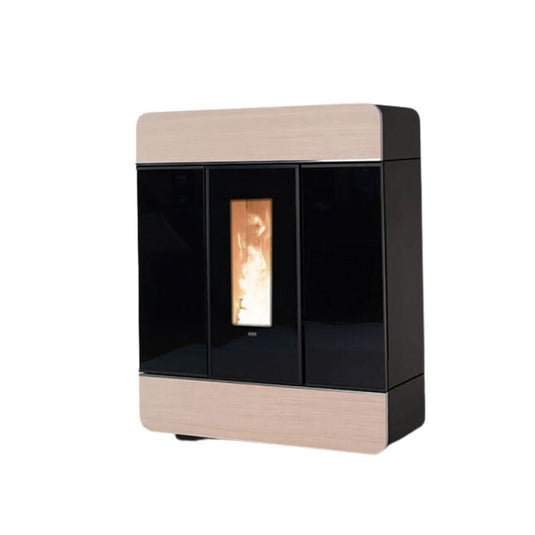 klover diva slim wood pellet boiler in blanc, 19.8kw