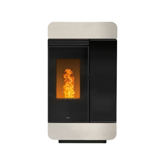 klover diva 3000 wood pellet boiler in cream stone, 31.9kw