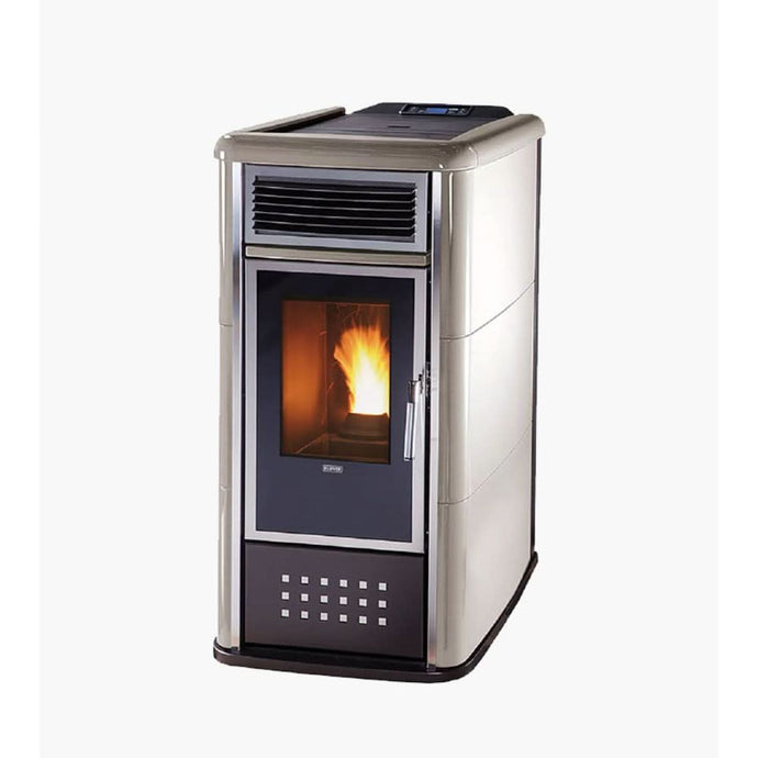 klover belvedere 18 wood pellet stove in ivory, 20.9kw