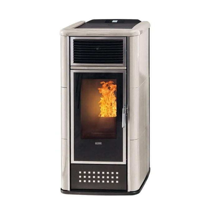 klover belvedere 22 wood pellet boiler in ivory, 22.4kw