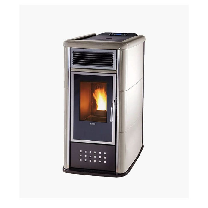 klover belvedere 22 top wood pellet boiler in silver, 22.4kw