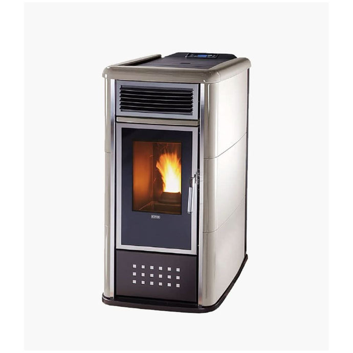 klover belvedere 28 wood pellet boiler in silver, 25kw