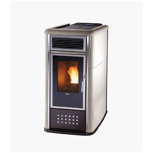 klover belvedere 28 wood pellet boiler in silver, 25kw