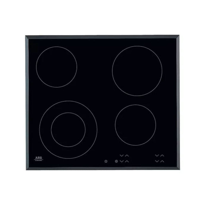 60cm black glass ceramic hob with 4 zones