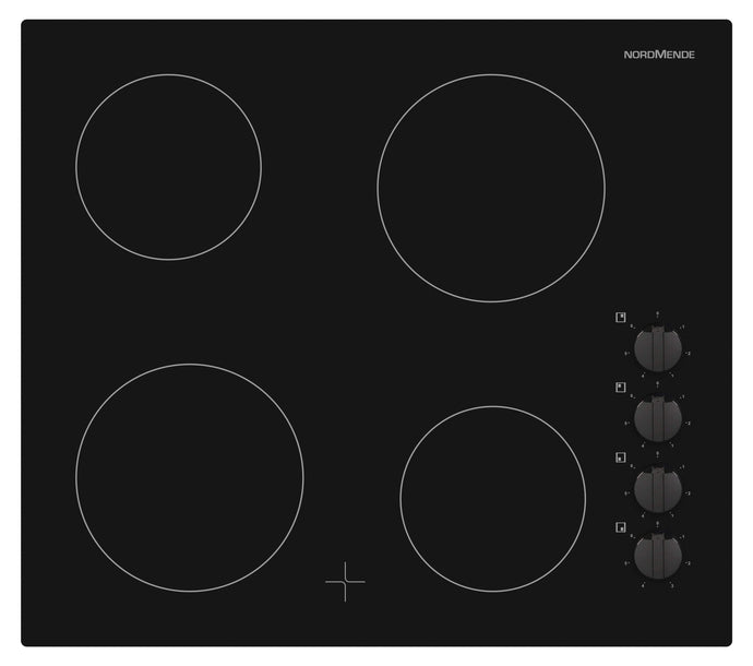 black glass induction hob