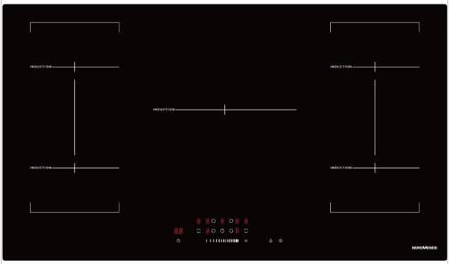 black glass induction hob